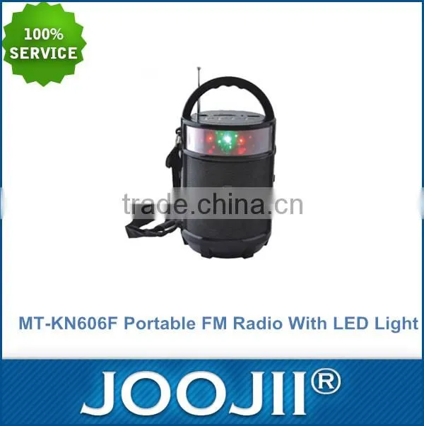 Newest Portable FM Radio With LED Light / Solar Panel , Support USB / SD/ TF / Torch Light Player FM Radio