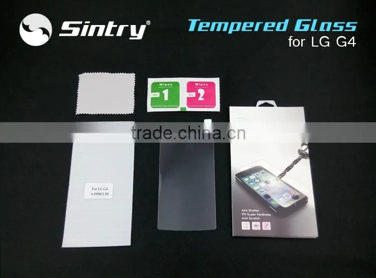 2016 Top selling printed screen protector 5.5' g4 9H hardness screen protector for LG G4 tempered glass