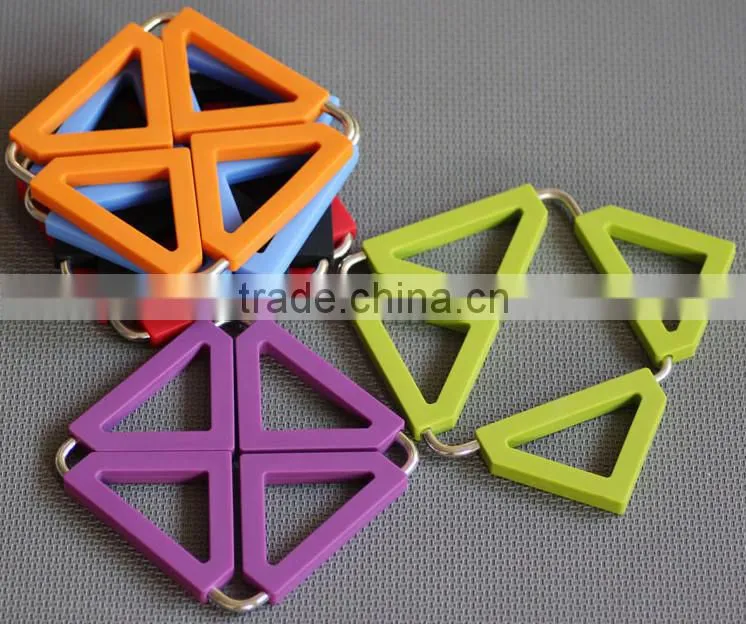 100% Eco-frifenly Silicone foldable coaster & trivet / custom Silicone mat