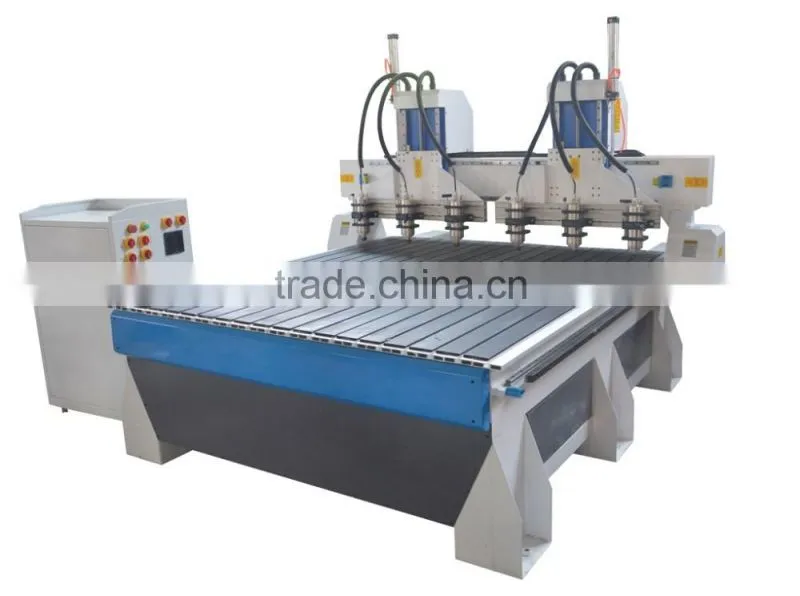 wood cnc router machine with six head for carving rosewood furniture