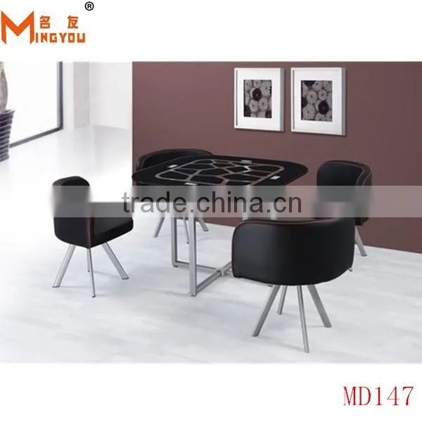 hebei home furniture glass kinds of dining table