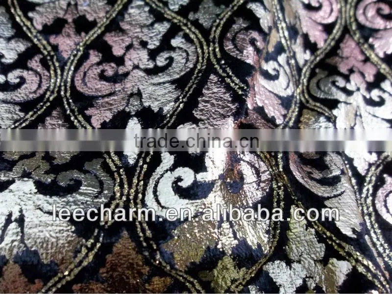 Polyester Printed Multicolor Metallic Fabric