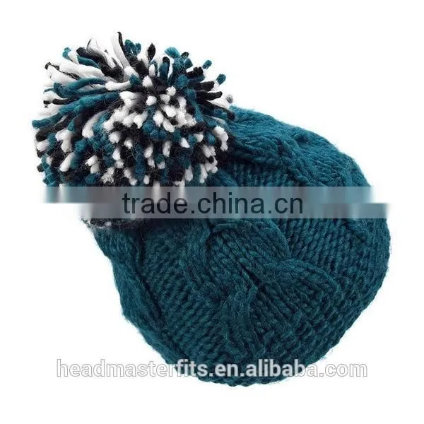 Wholesale blank winter knitted crochet free pom kids baby beanies hats