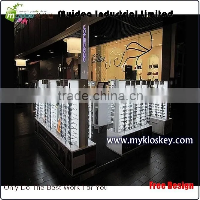 Wood luxury sunglass display stand for mall