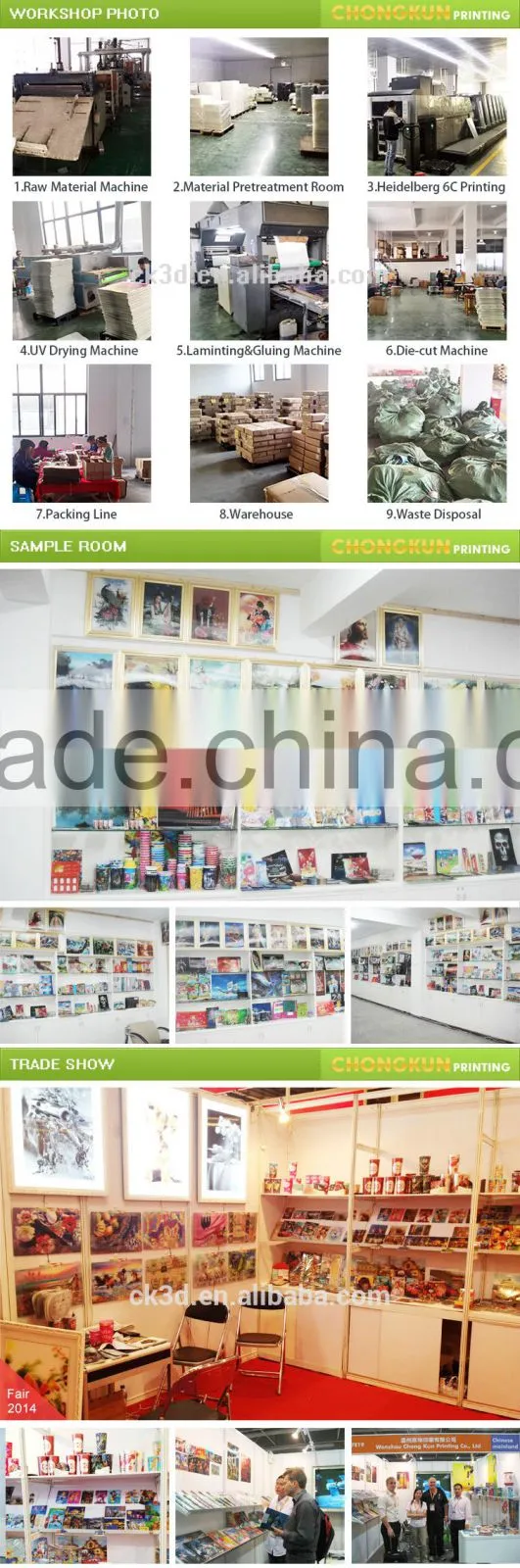 customized 3d lenticular souvenir postcard for scenic zone