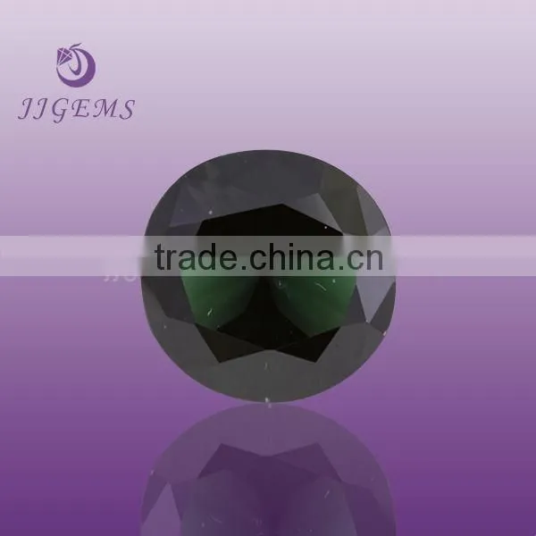 dark green spinel round gemstones