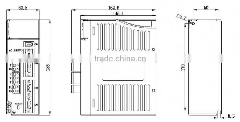 High quality 220V 100w 40mm servo motor