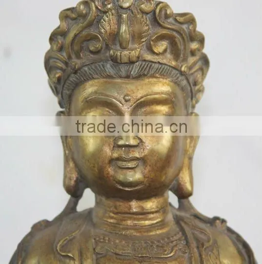 Antique Chinese Standing Bronze Buddha Statue