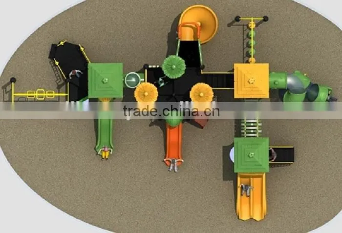 Kids Used Attractive Amusement Park With Spiral Tunnel,Plastic Outdoor Playground Equipment Items Games LE.DC.034