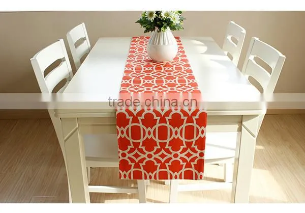 2015 new design red chinese art table runners fancy pattern tablecloths