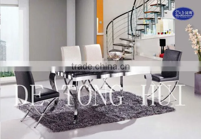 Modern style marble dining table set CT-803# Y-601#