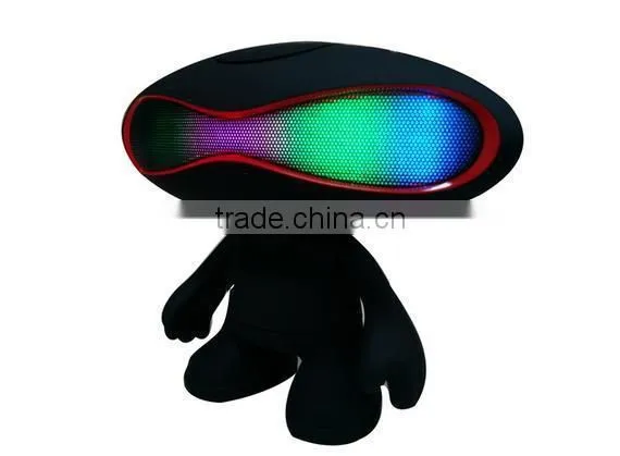 2015 new hot selling Doll stand football LED bluetooth speaker support TF card USB phone radio Aux
