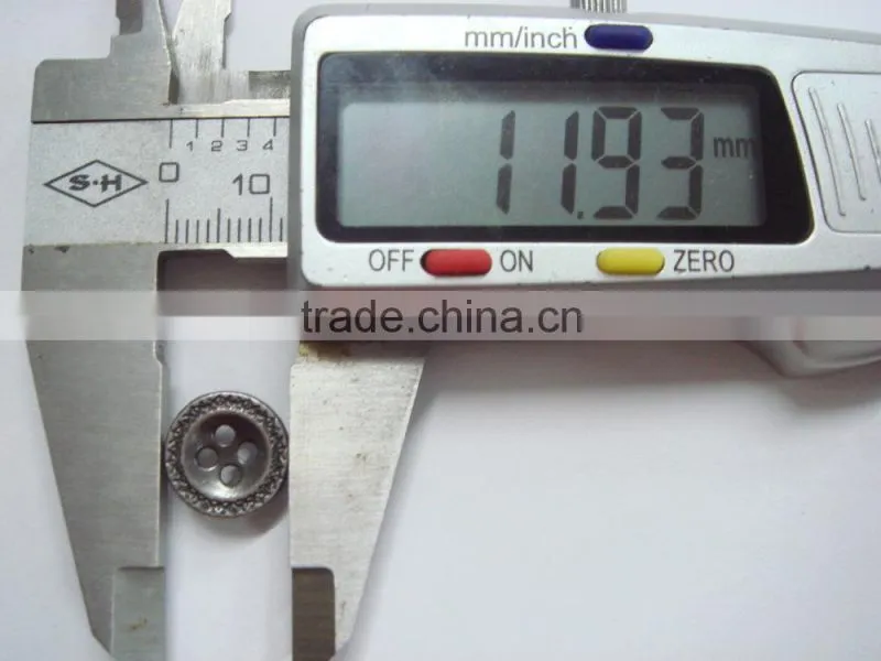 12mm hot sale china mainland 4 holes metal ladies suit buttons