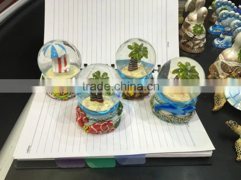 polyresin dolphin snow globe item