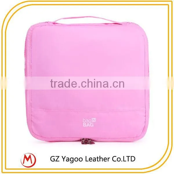 2015 Lady Stylish Travel Square Cheap Cosmetic Bag with Hook