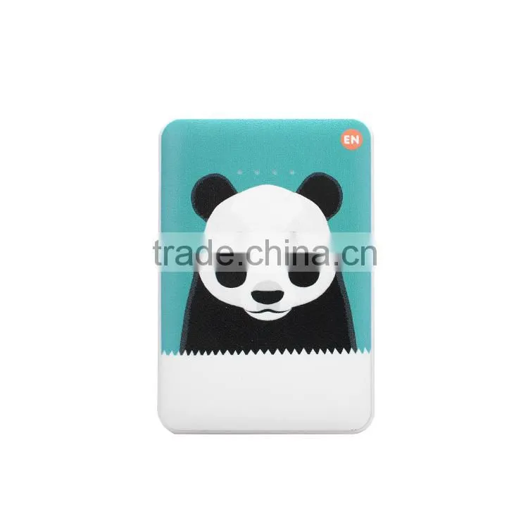 New A A 18650 battery lovely cartoon power bank free custom logo