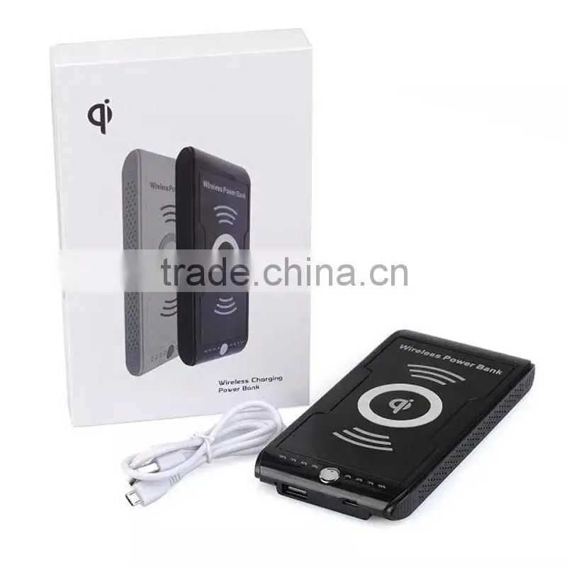 Wholesale customized capacity power bank wireless mobile charger with QI standard