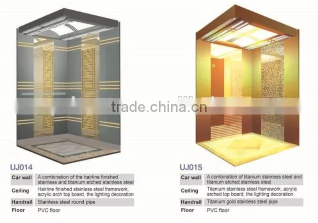 XY Elevator Golden Passenger Cabin