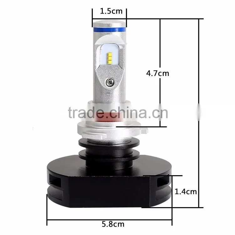 2016 Best selling car LED headlight bulb HB3 9005 30W 3000LM with 6pcs LEDs auto headlight conversion kit with ZES chips