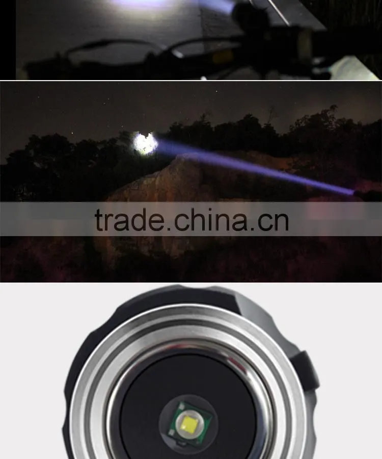 5w Wholesale Strong Light Telescopic Zoom Long Range Attack Torch