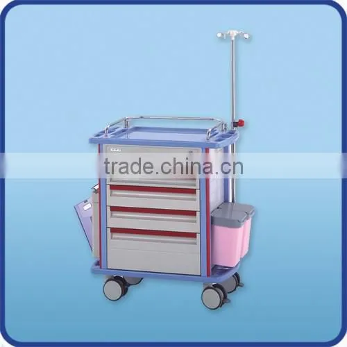 hospital emergency equipment medical trolley