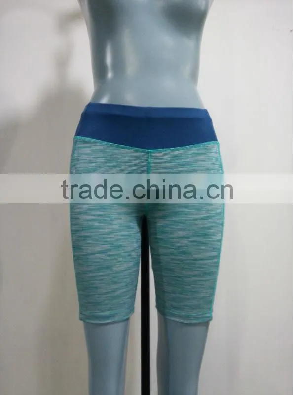 2014-2015 fashion stretch yard dye short pants fitness wear