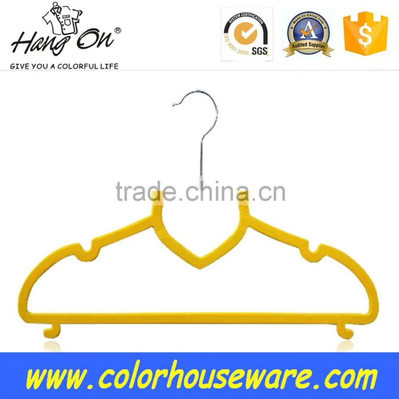 bule thick shoulder velvet hanger / flocked coat hanger