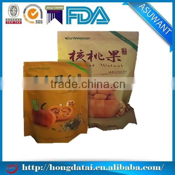 FDA certificated custom food brown packaging paper bag