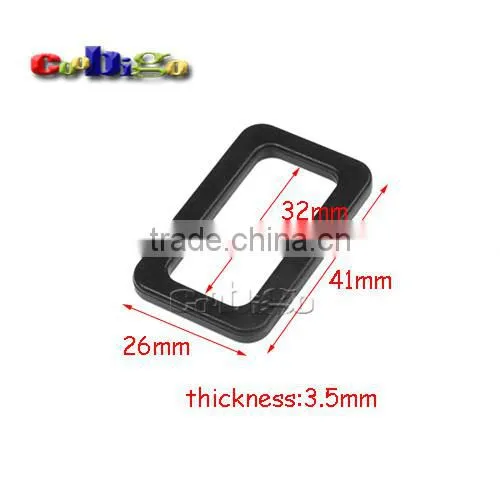 Looploc Plastic Rectangular Ring Buckle for Webbing Straps Backpack #FLC440-25B/32B/38B/50B