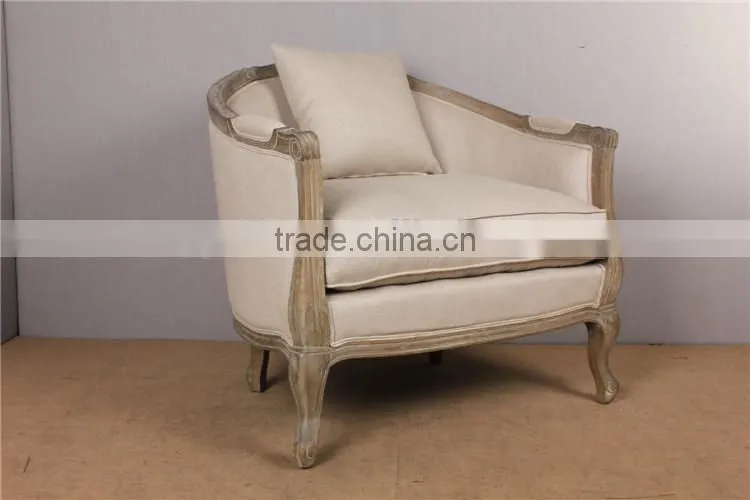 Rural Wooden Big Size Sofa Armchair
