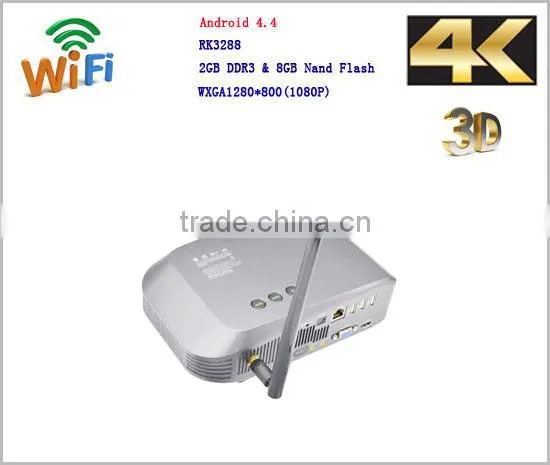 Hot Sell 1280*800 LED Lamp Support 1080P Smart Home theater 3D Projector