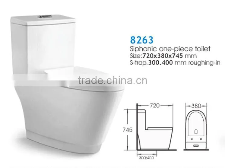 Saving water model bathroom siphoic one piece toilet
