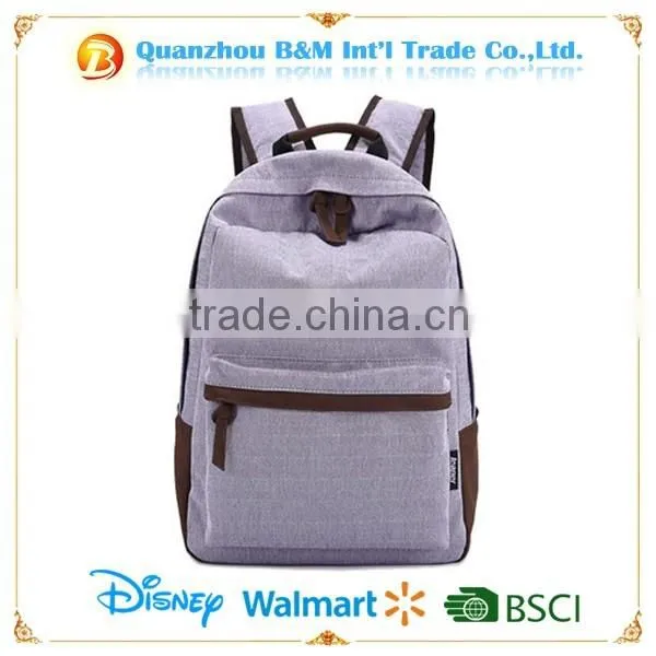 Canvas daily backpack bags for girls