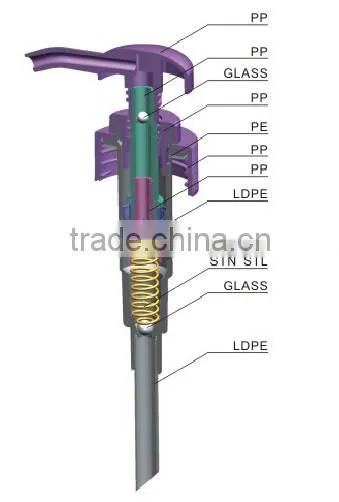 MZ-B02 aluminum cover hand sprayer pump 24/410 28/400 28/410