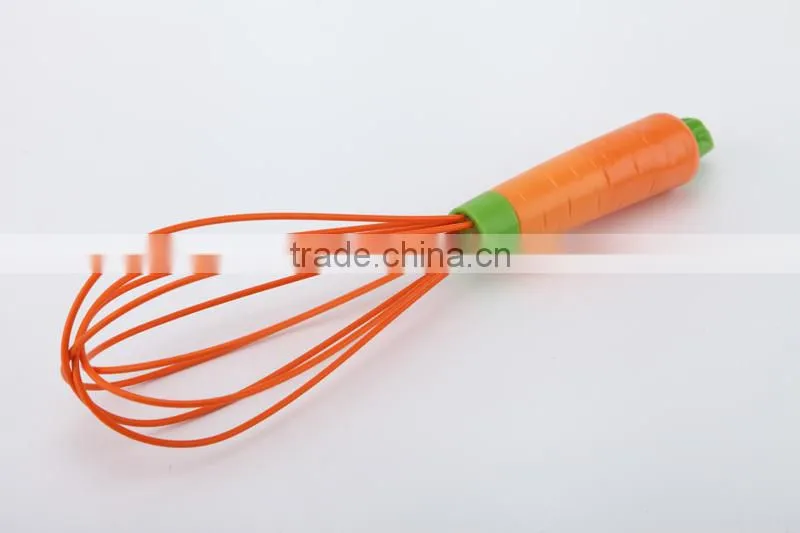 silicone ball egg whisk PE handle