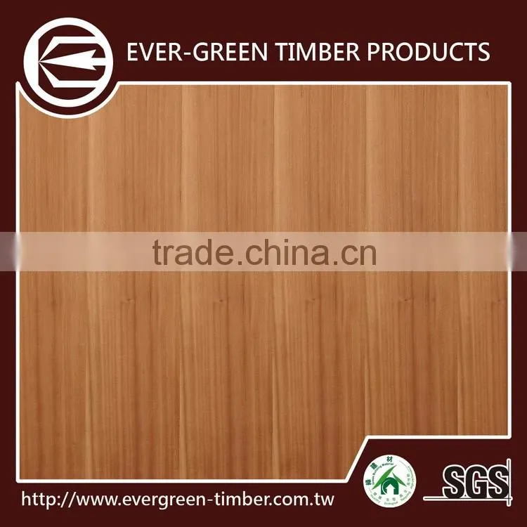 stable quality sapelli veneer laminate sheet for interior wall decorative panel