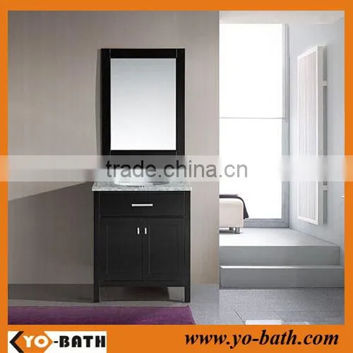 24 inch solid wood bathroom vanity canada with marble countertop and strong legs