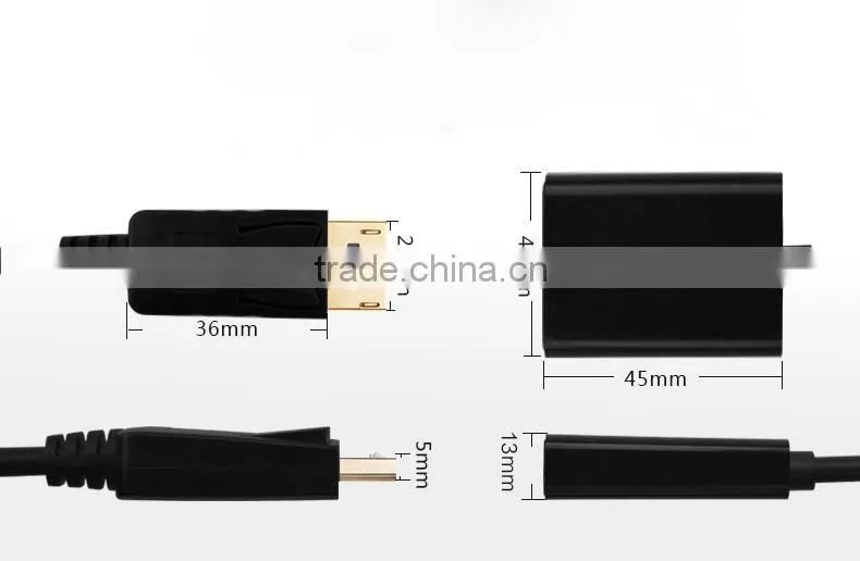 26cm Black Displayport Male to hdmi Female Adapter Cable