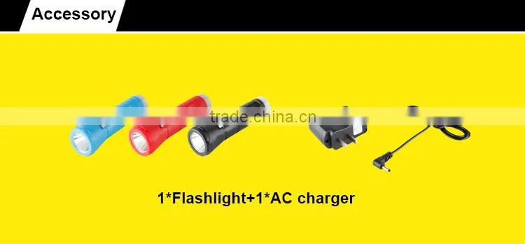 Factory wholesale high quality led flashlight with bright tail light
