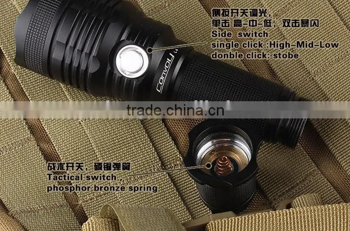 Professional high power flashlight long distance rechargeable led torch flashlight