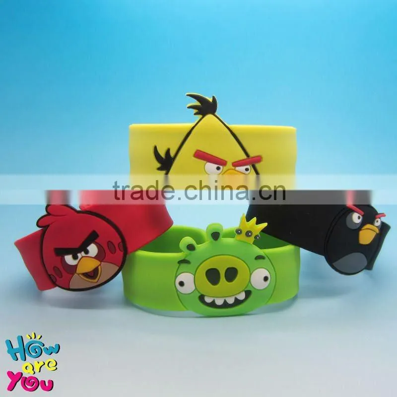 Nice Promotional Gift Soft Thin Spiky I LOVE MY BFF silicone slap band