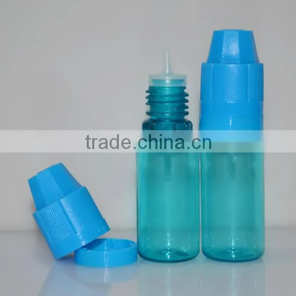 10ml pet bottle tamper childproof cap /10ml pet bottle light blue/ 10ml essential oil packaging