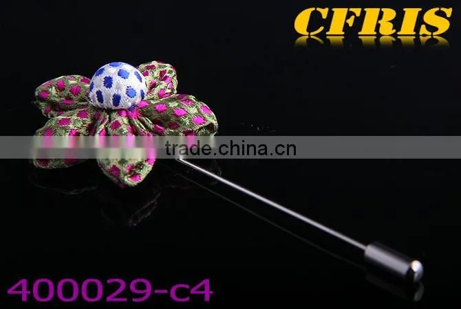 2016 New arriving spot flower,six color cloth lapel pin c1-d6