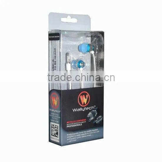 2013 new style Stereo sound Metallic in-Ear Earphone With Microphone & Button