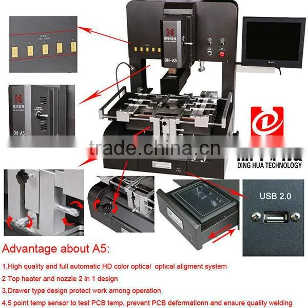Laser position system Automatic BGA Rework Station for PCB Chip