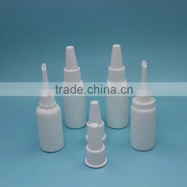 15ml PE cosmetic plastic bottle with nozzle plug