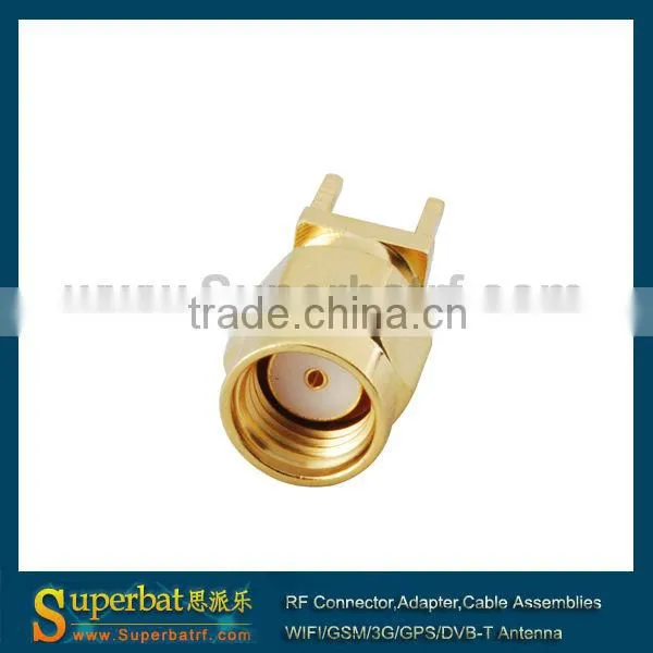 SMA female ST connector for pcb thru hole Plug vertical PCB Mount RP SMA