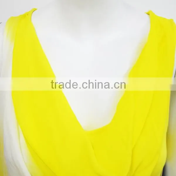 maxi dress ladies sleeveless fashion yellow modal dress