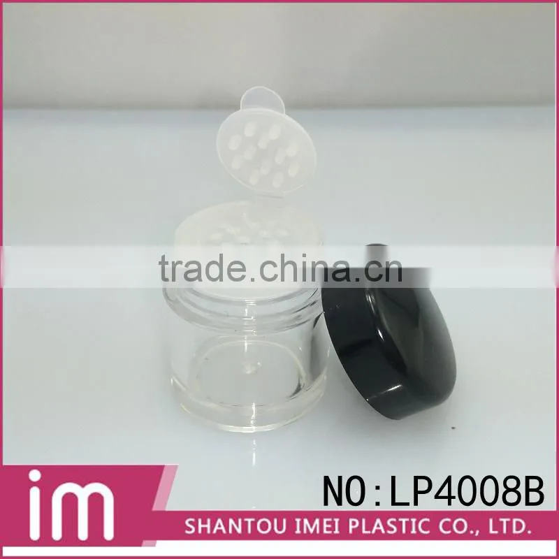 Round Shape plastic empty compact cosmetic loose powder case