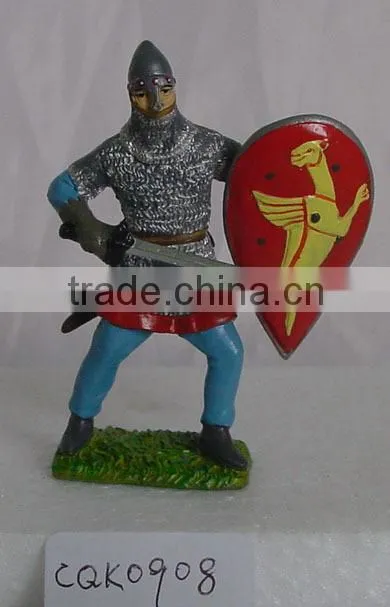 Metal Painting Knight Armor, Colored Soldier Figurines, Painted Warrior
